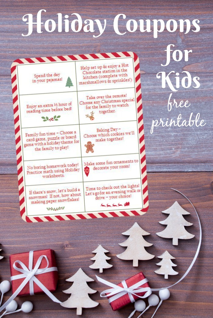 Free printable Christmas coupons