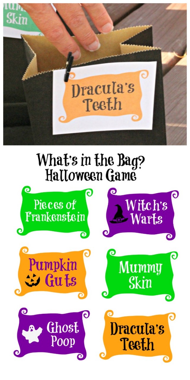 Halloween mystery box ideas and game with free printable labels!