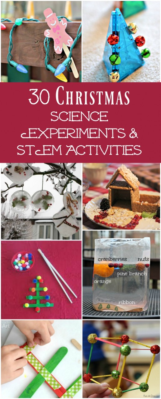 Christmas science experiments and STEM activities for preschoolers, big kids, tweens and teens!