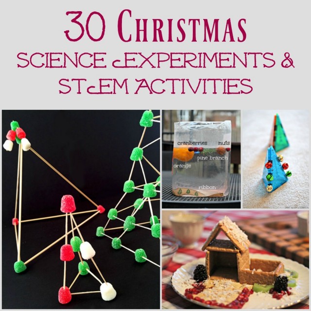 Christmas science experiments for preschool, elementary and middle school kids