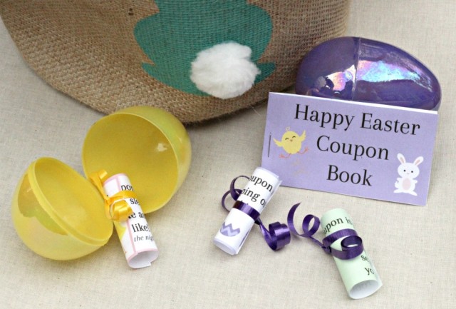 Printable Easter Coupons for Kids - great non candy Easter basket ideas