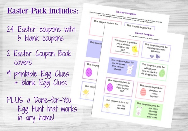 Easter basket stuffers not candy - coupons for kids and teenagers