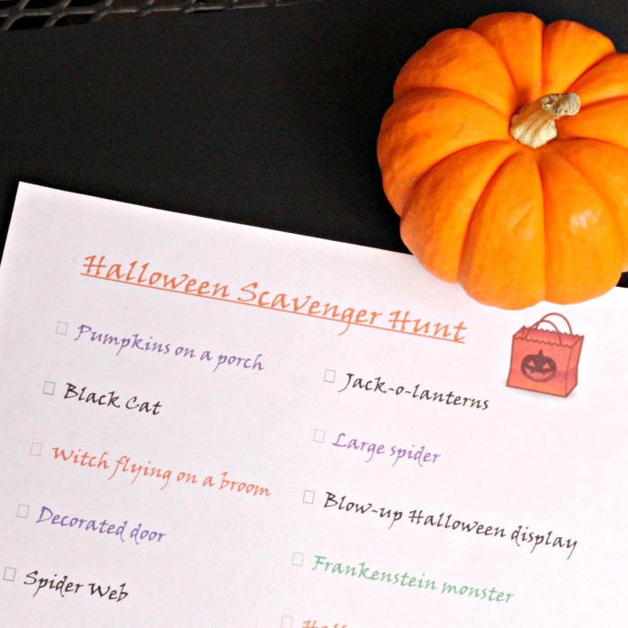 Printable Halloween Scavenger Hunt clues