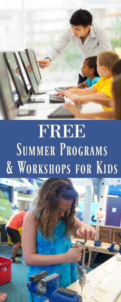Free Summer programs, workshops and camps for kids