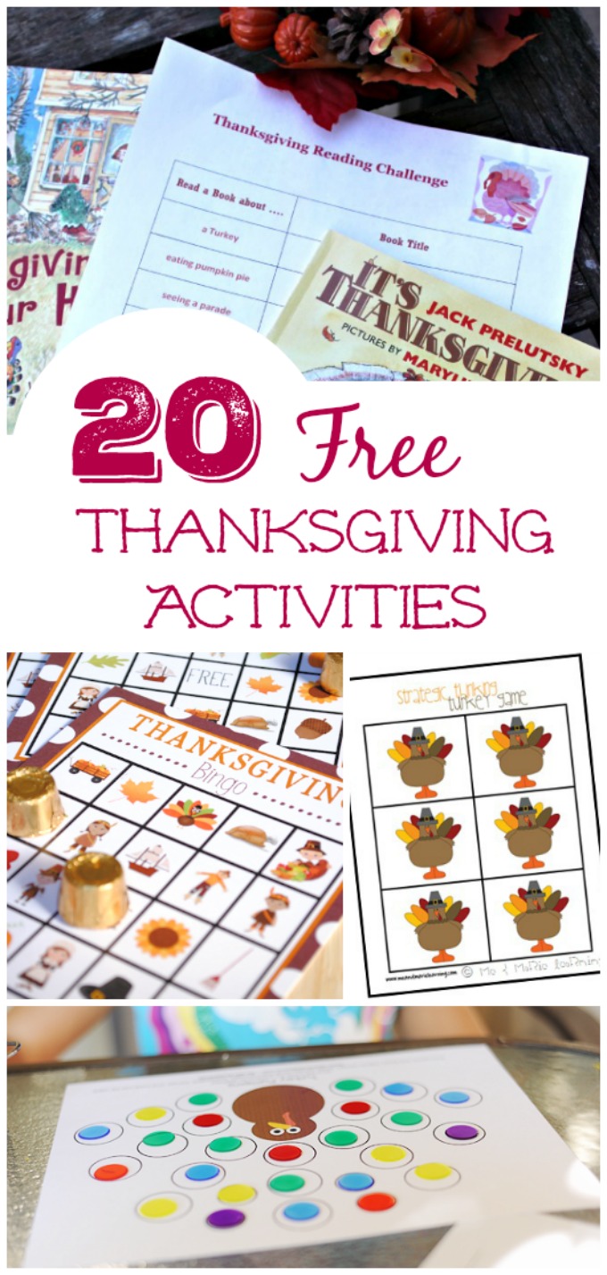 20 Free Thanksgiving Printable Activities - Edventures with Kids