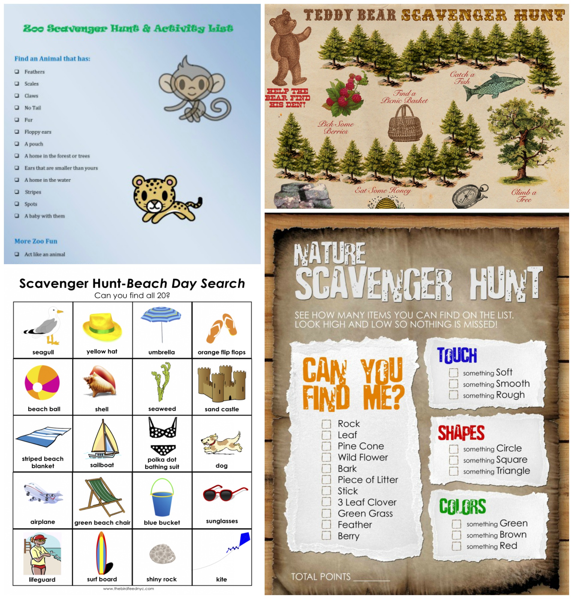 20 Summer Scavenger Hunt Ideas Printable Edventures With Kids