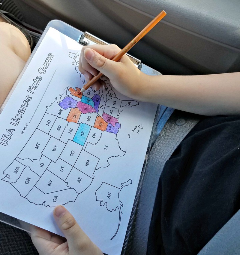 License Plate Game | FREE printable State Map pdf - Edventures with Kids