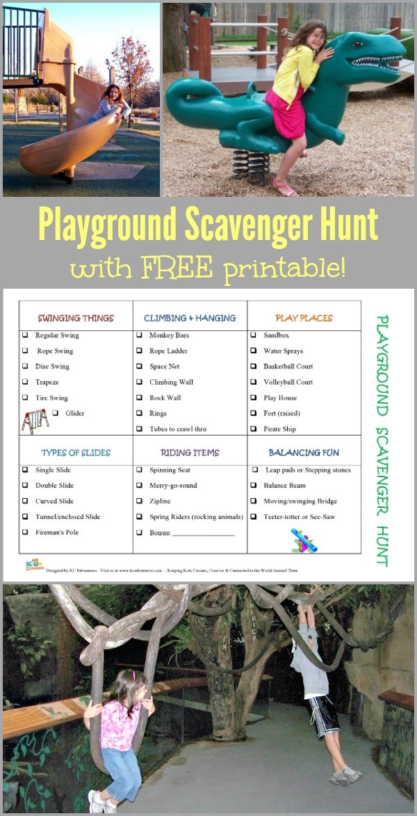 Playground Scavenger Hunt Game Edventures With Kids