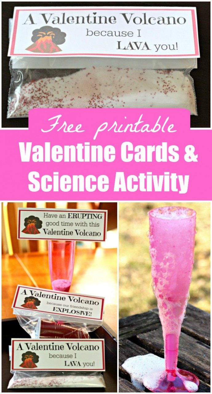 Free printable Valentines Day cards and science experiment for kids!