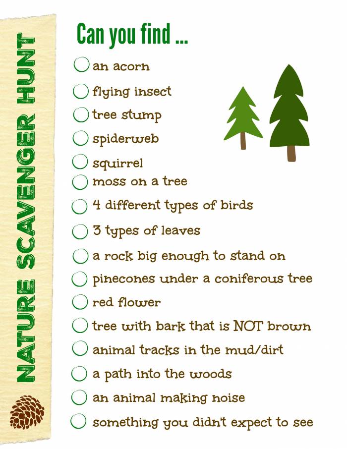 Outdoor Nature Scavenger Hunt {w/free printable!} Edventures with Kids