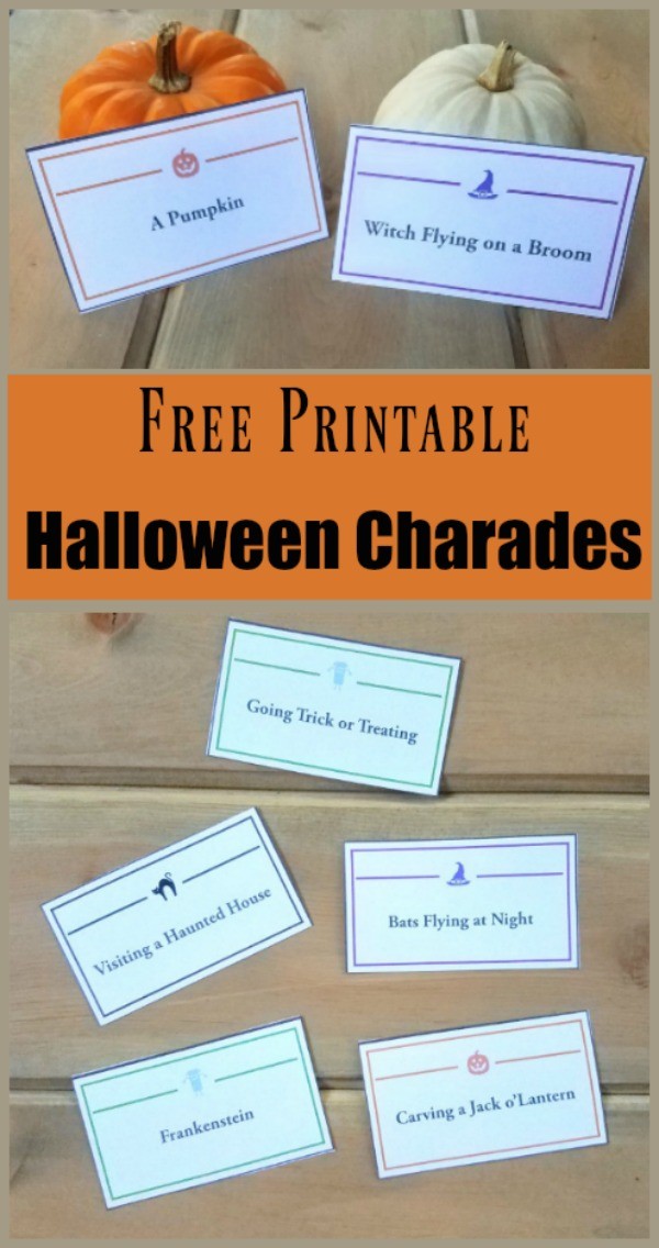 Free Halloween Charades Game Printable Cards Word List Edventures With Kids