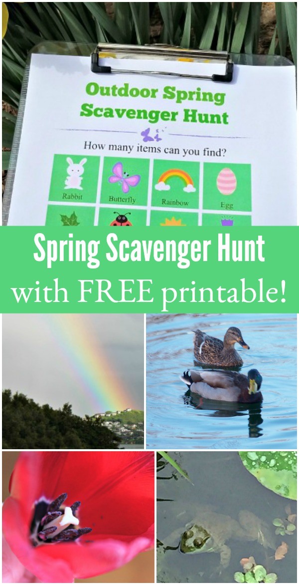 printable Spring scavenger hunt for kids