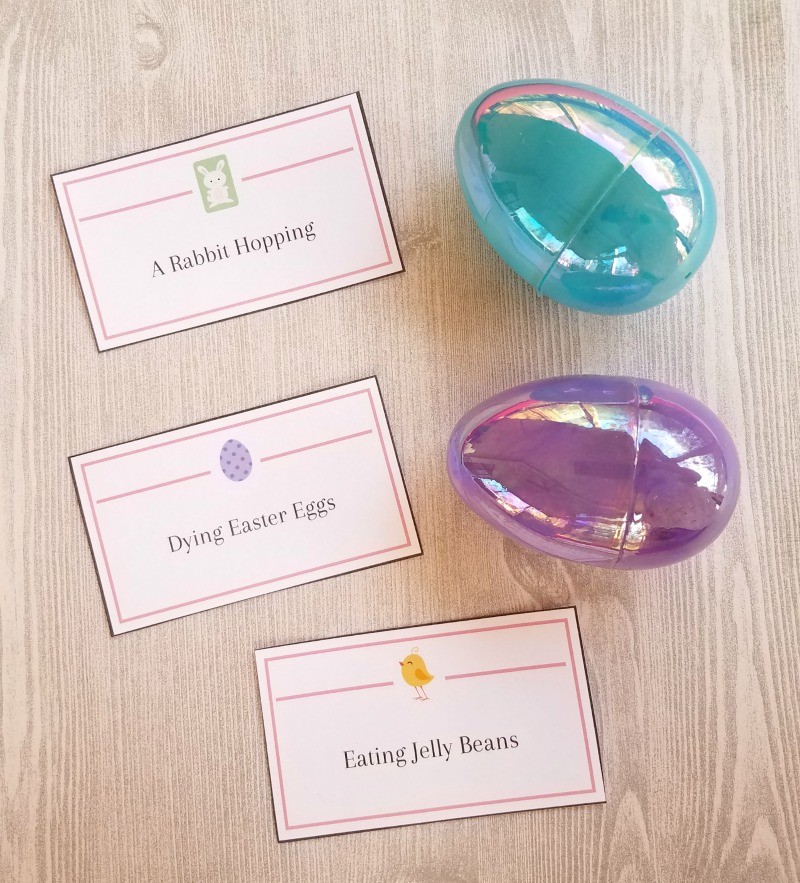 Easter Charades Free Printable