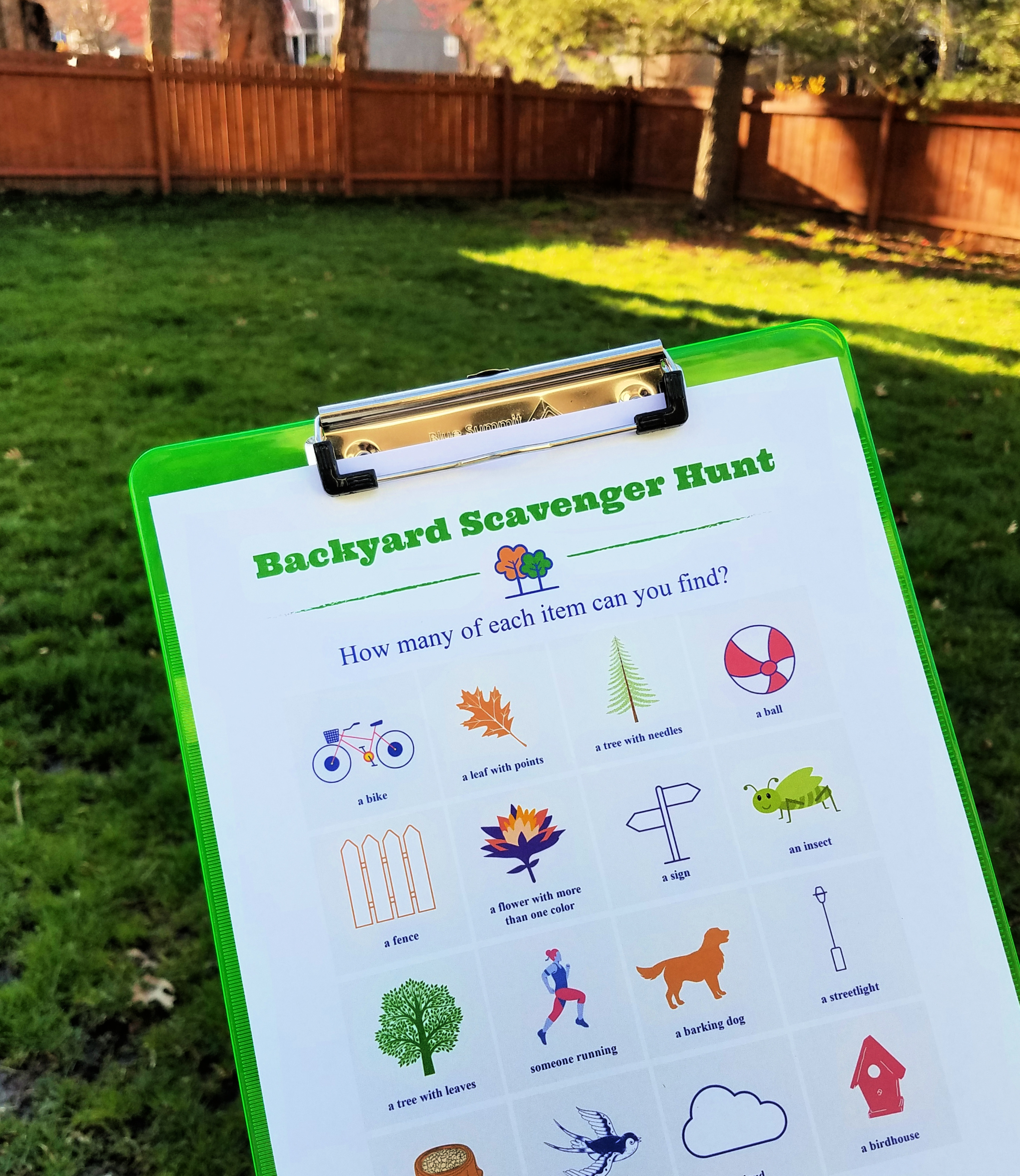 Outdoor Scavenger Hunt For Kids For The Yard