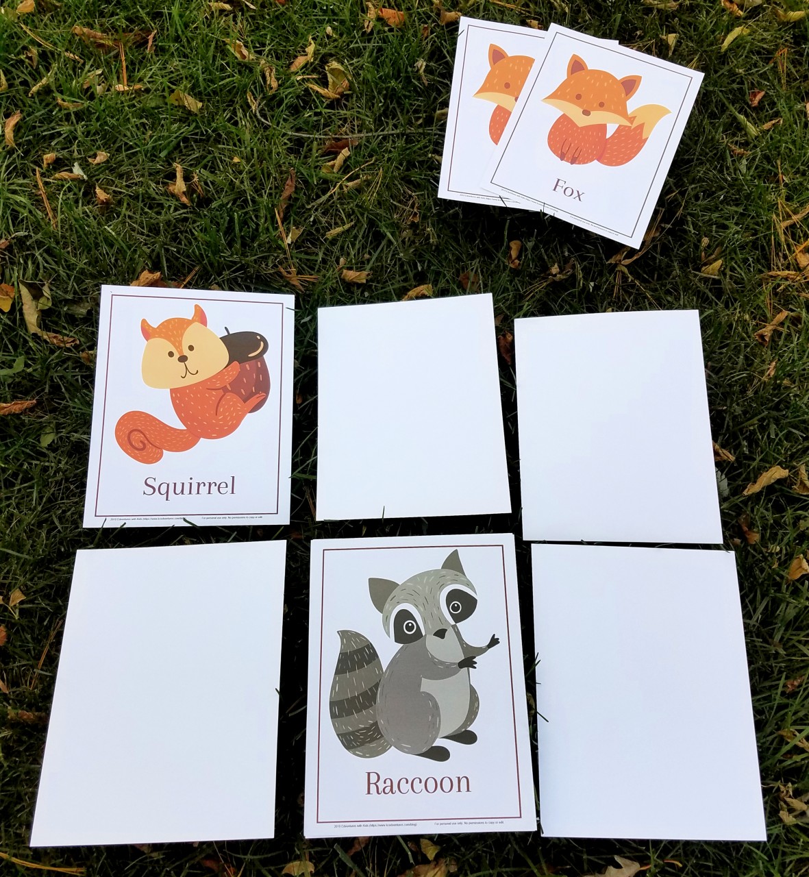 Forest Animal games for kids with free printables!