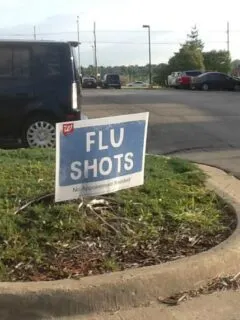 Flu Shot signs Walgreens #shop