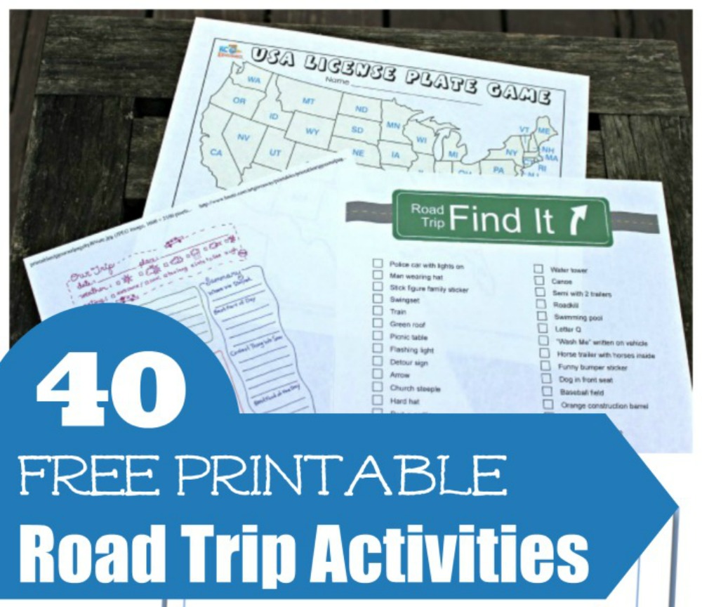 Road Trip Printables for Preschoolers {instant download}