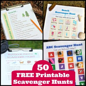 50+ FREE Printable Scavenger Hunts for Kids