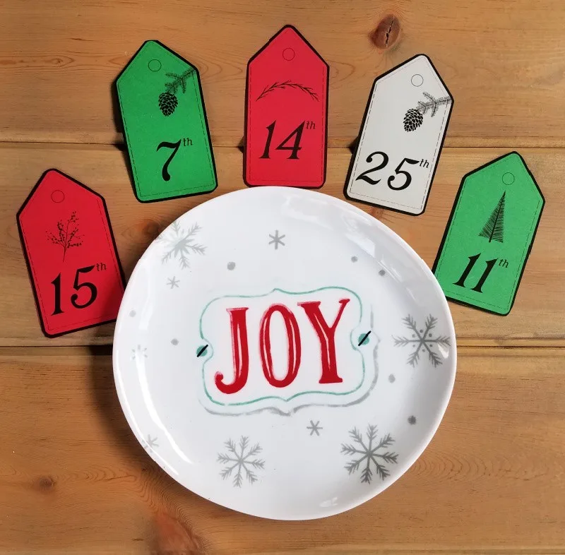 printable Christmas Countdown numbers