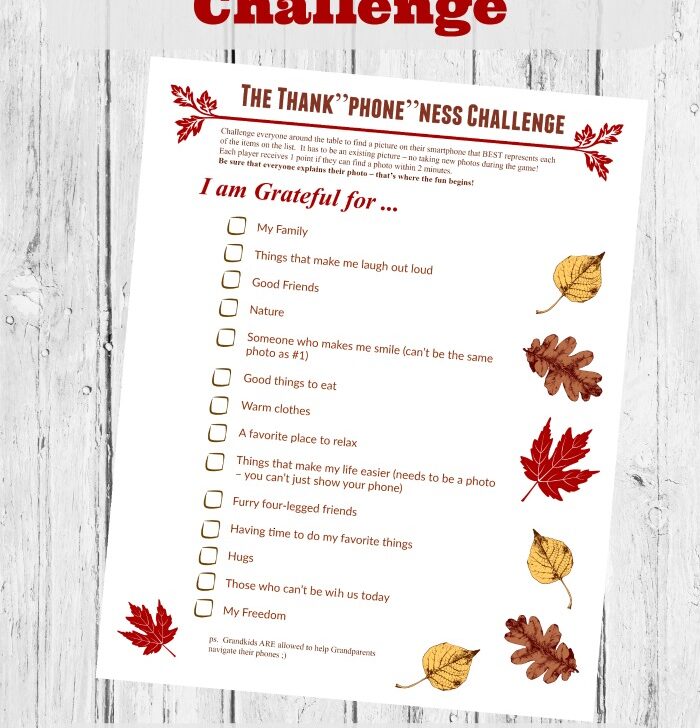 what's on your phone thanksgiving game