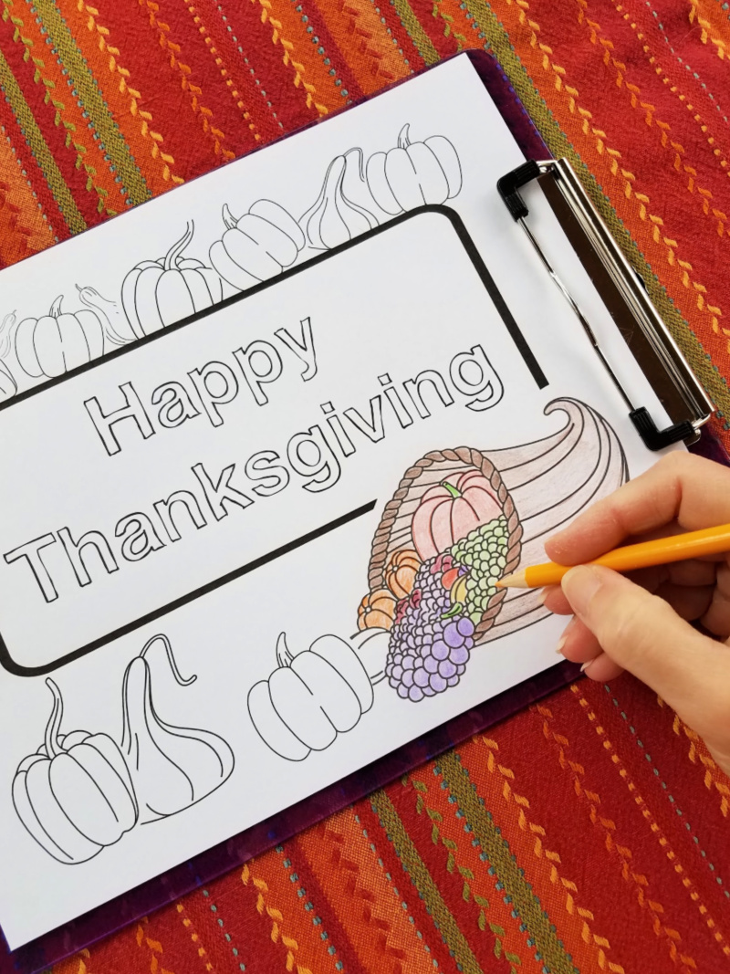 Thanksgiving Giant Coloring Page Coloring Tablecloth Kid's