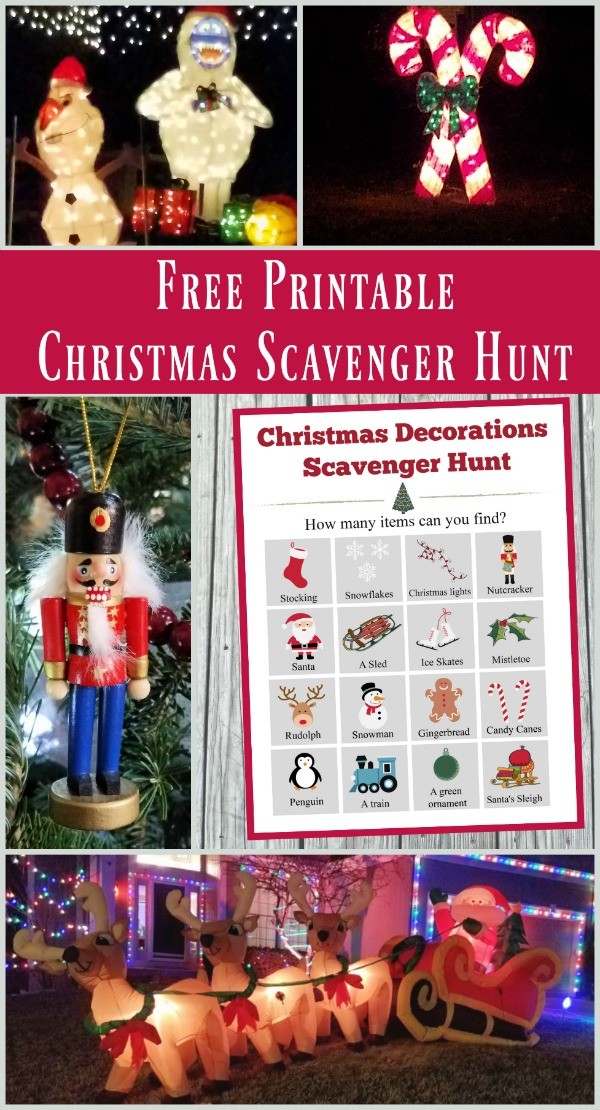 printable christmas scavenger hunt for kids
