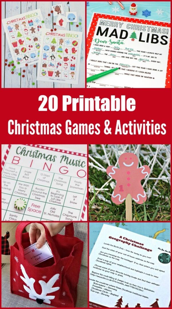 Christmas Games and Activities for Kids &amp; Adults {w/printables!}