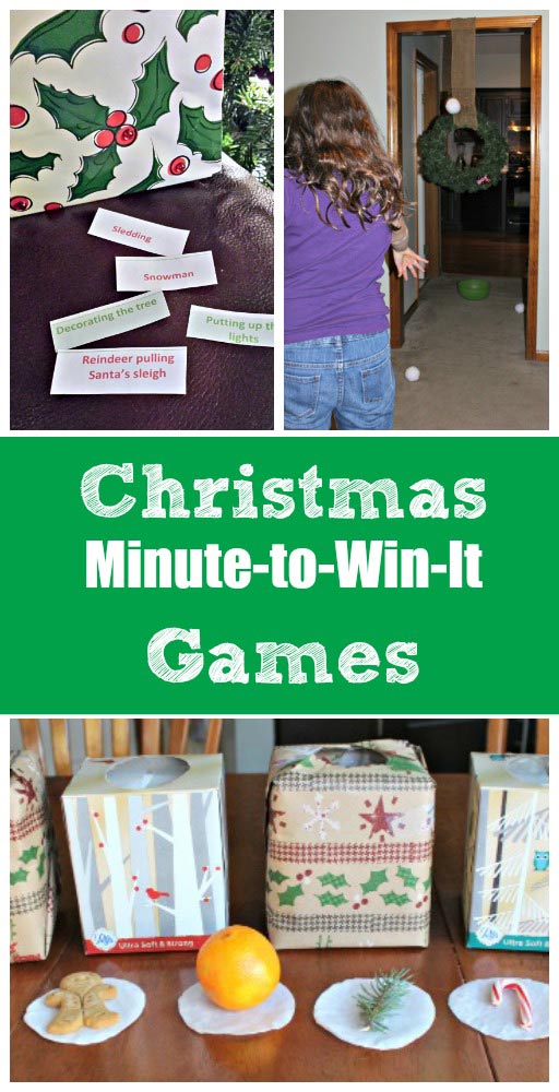 Christmas minute to win it games for kids, teens, adults and groups!