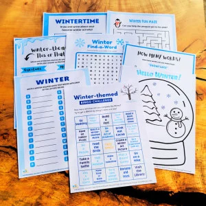 printable winter activities and games for kids