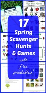 17 Spring Scavenger Hunts | FREE Printables for Preschool, Kids &amp; Tweens