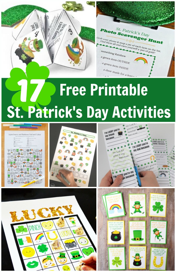 24 Free St. Patrick's Day Printables for Kids (#1 is SO FUN!)