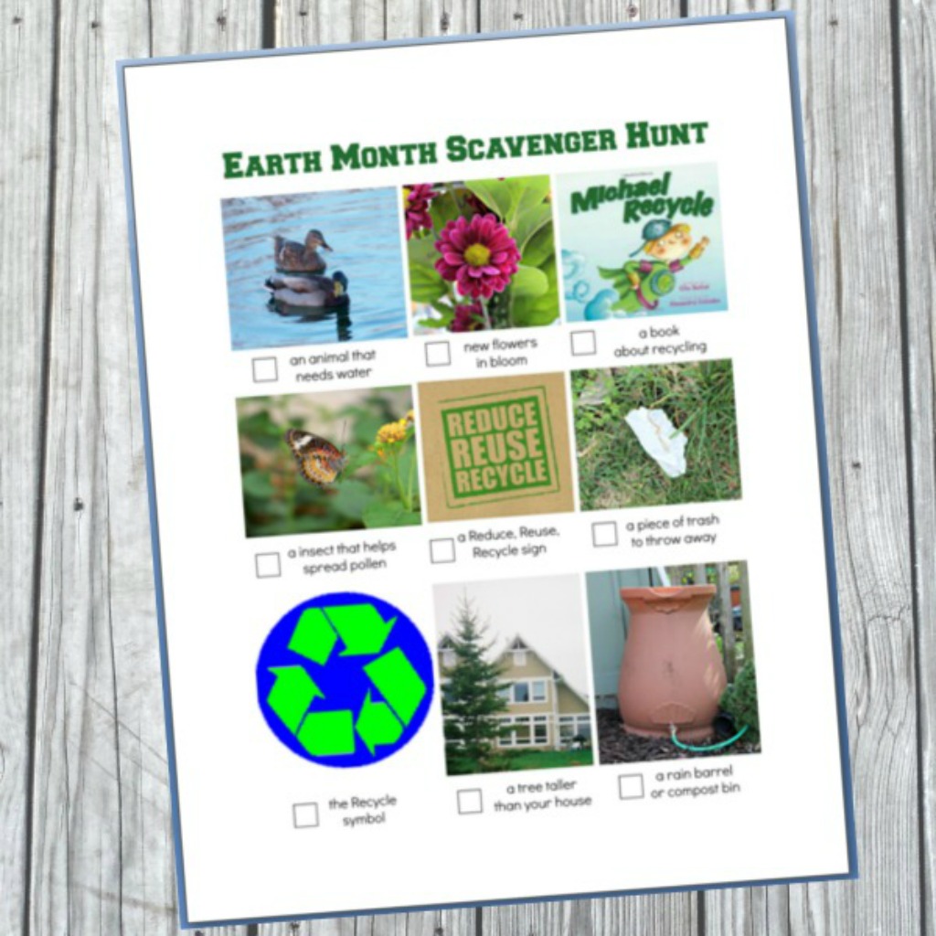 Earth Day Scavenger Hunt - FREE Printable! earth-day-scavenger-hunt-free-printable