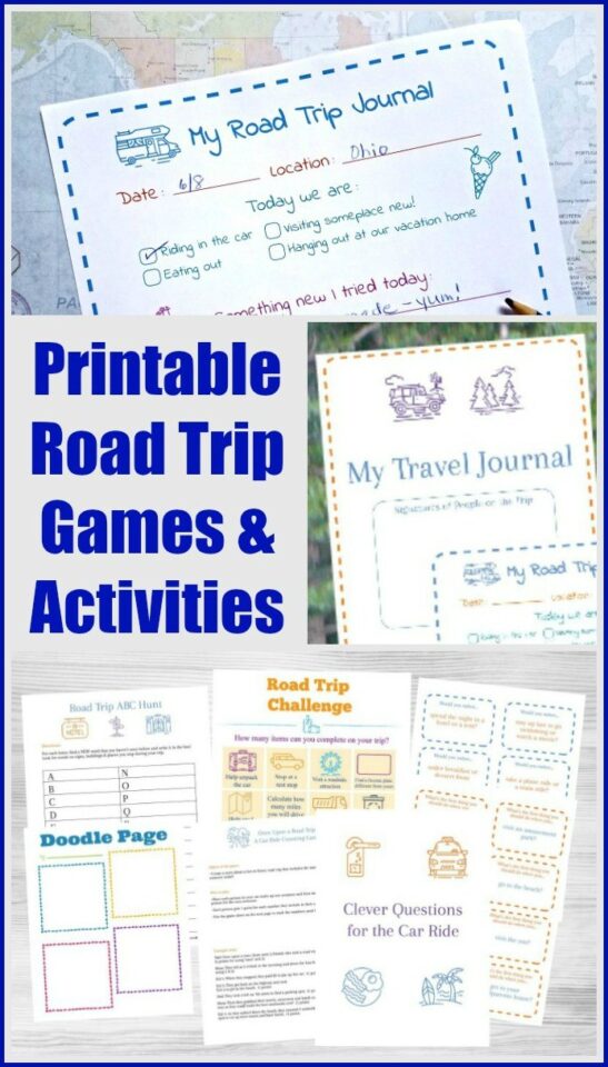 15 Road Trip Activities, Games &amp; Printable pdf for Kids and Tweens