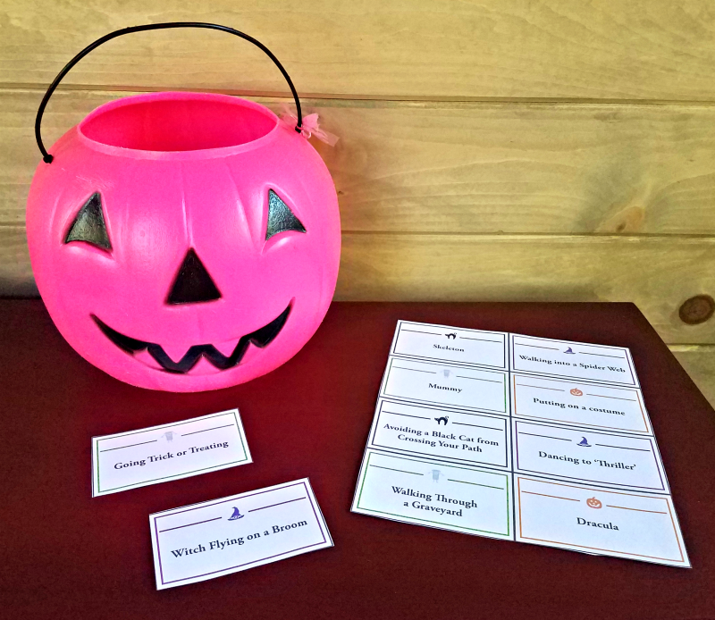 Halloween charades game ideas printable