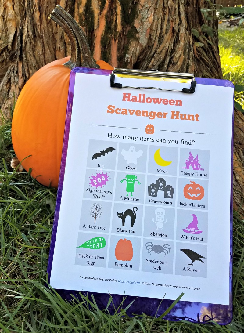 Halloween Treasure Hunt, Printable Treasure Hunt for Kids